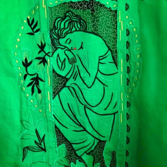 Vintage 1980's Handmade Linen Kimono **see Measurements** - Picture 5 of 6